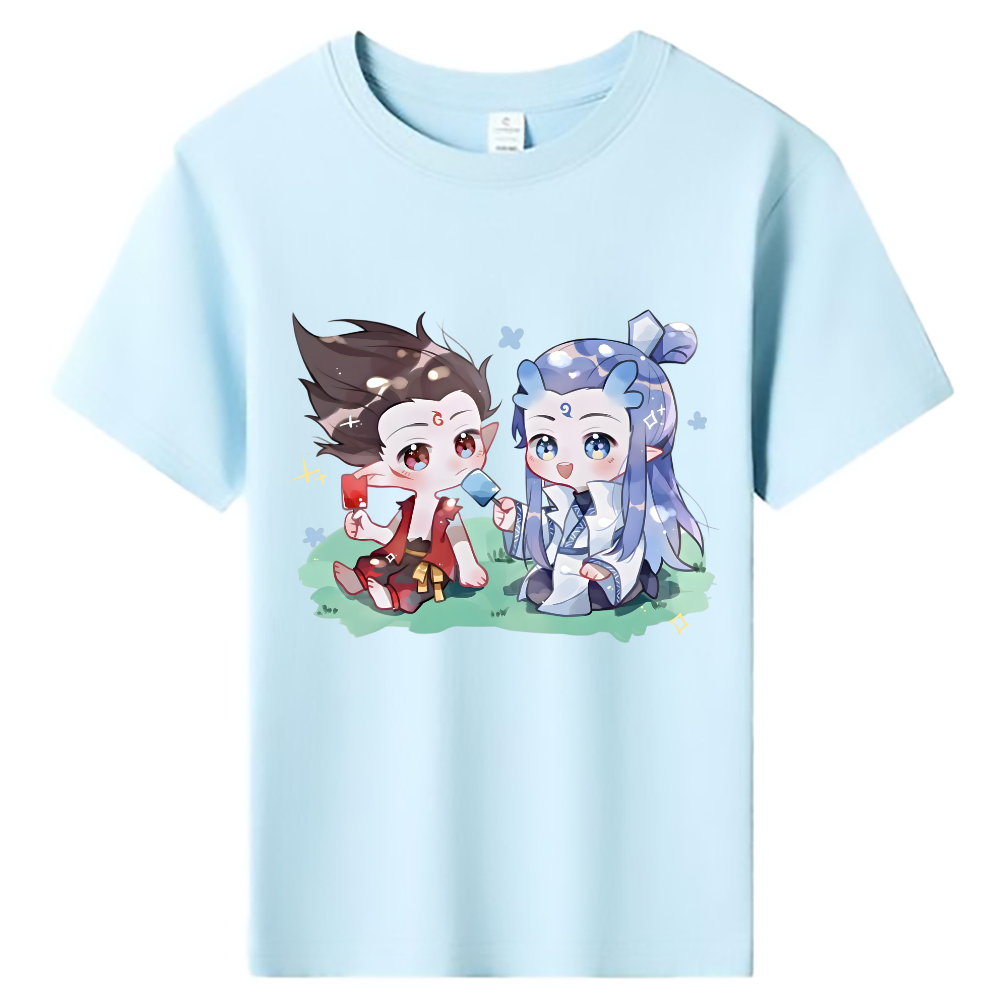 （画像用） Ne Zha 2 ナタ 魔童の大暴れ 綿100％キッズTシャツ（フロントプリント）